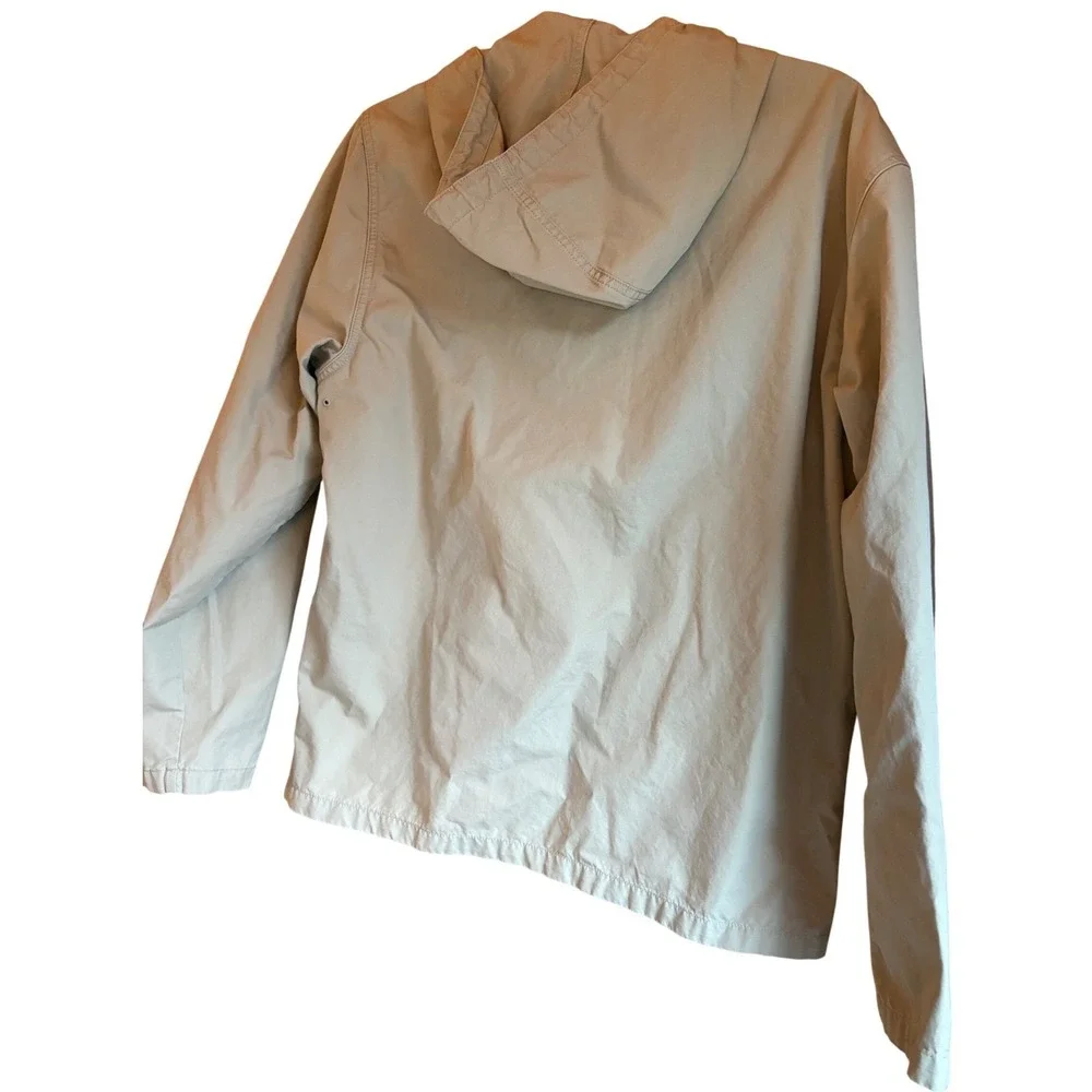 Polo Ralph Lauren Mens Tan Khaki Hooded Windbreaker Minimalist collegiate‎ small